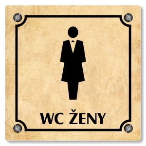 WC ženy, 118x118mm, pergamen, Kansas